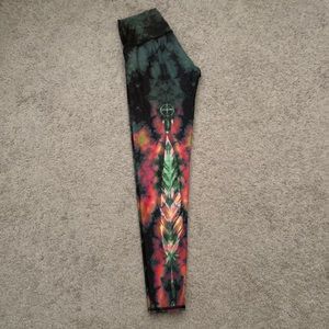 Teeki Eagle Feather Green Hot Pant